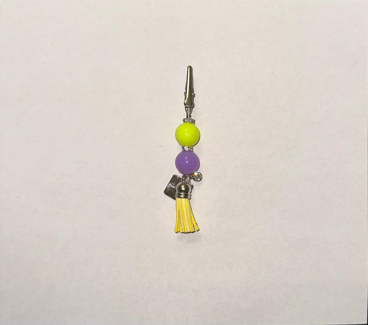 Yellow and Purple Fancy Boujee Key Chain